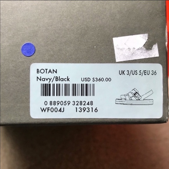 $360 NIB All Saints Leather Botan Sandals Black - Picture 8 of 8